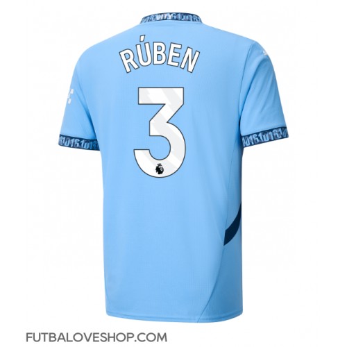 Dres Manchester City Ruben Dias #3 Domáci 2024-25 Krátky Rukáv